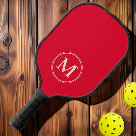 Palas De Pickleball Monograma Pink de picadura de cerezo sólido de med