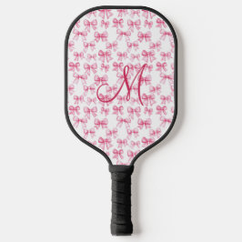 Palas De Pickleball Monograma Regalo estético inicial de vaca rosada C