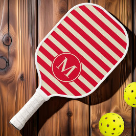 Palas De Pickleball Monograma rosa de picadura de cerezo a mitad del s