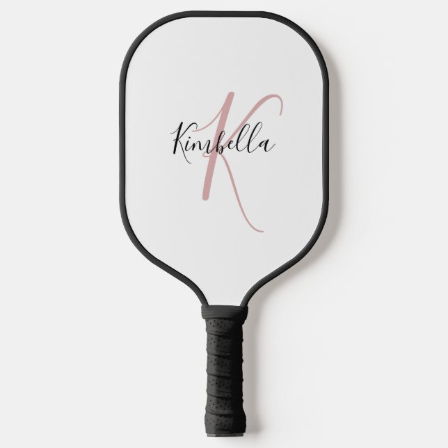 Palas De Pickleball Monograma Rosa Polvo (Anverso)