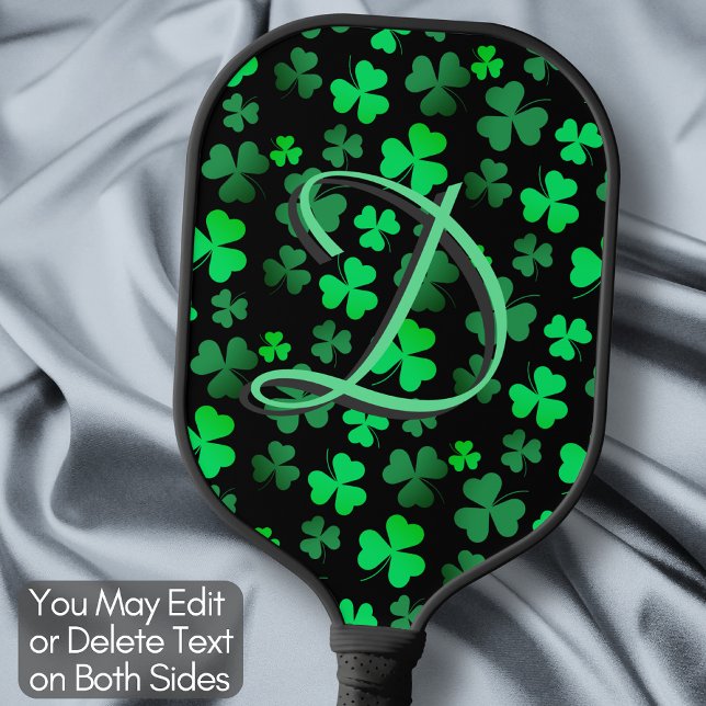 Palas De Pickleball Monograma Shamrock Clover Leaf Irlanda Green (Subido por el creador)