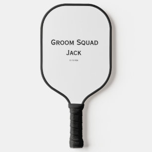 Palas De Pickleball monograma simple personalizado añada su nombre bod