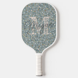 Palas De Pickleball Monograma Terrazzo personalizado
