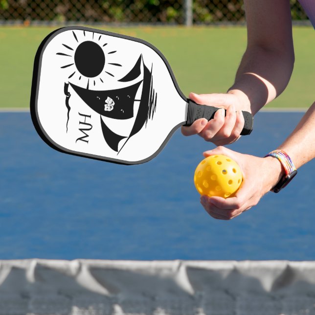 Palas De Pickleball Monograma único de vela de teatro caprichoso (in situ)