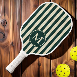 Palas De Pickleball Monograma verde de franja de polo de mediados de s