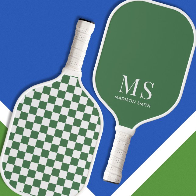 Palas De Pickleball Monograma verde estético (Subido por el creador)