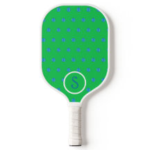 Monograma verde Preppy Blue Pickleball