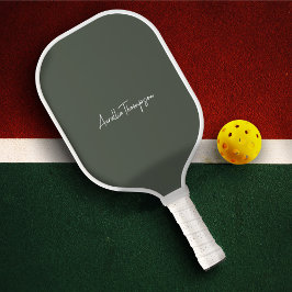 Palas De Pickleball Monograma verde sabio moderno novia de dama de hon