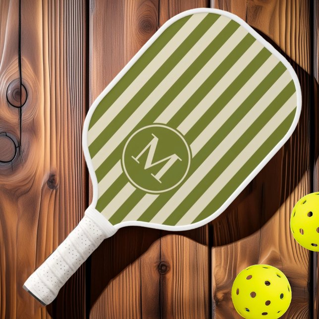 Palas De Pickleball Monograma verde salvaje de franja de polo de media (Subido por el creador)