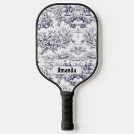 Palas De Pickleball Monograma vintage floral toile de jouy