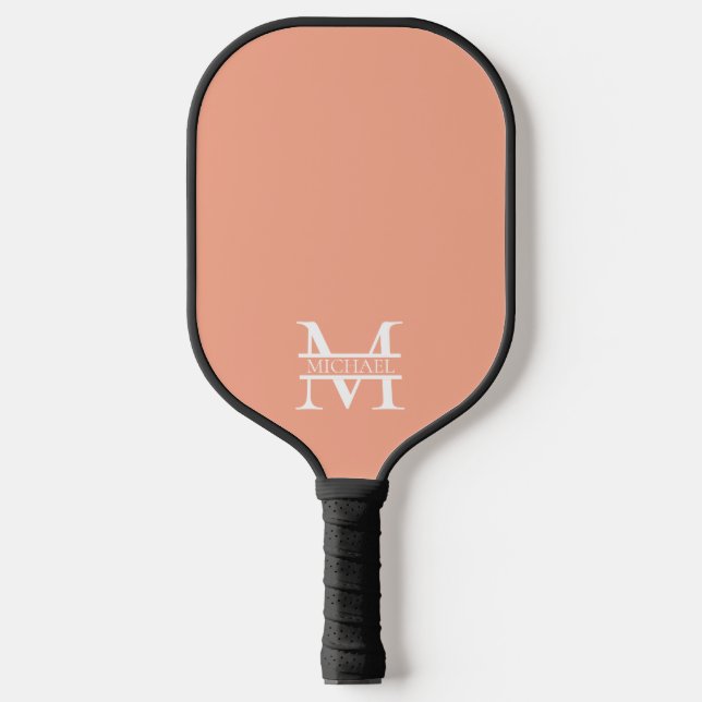 Palas De Pickleball Monograma y nombre elegante y personalizado (Anverso)