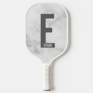 Palas De Pickleball Monograma y nombre negrita personalizado moderno