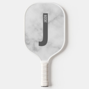 Palas De Pickleball Monograma y nombre negrita personalizado moderno