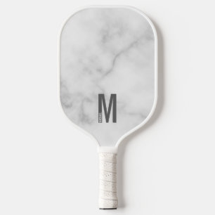 Palas De Pickleball Monograma y nombre negrita personalizado moderno