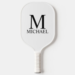 Palas De Pickleball Monograma y nombre personalizados clásicos