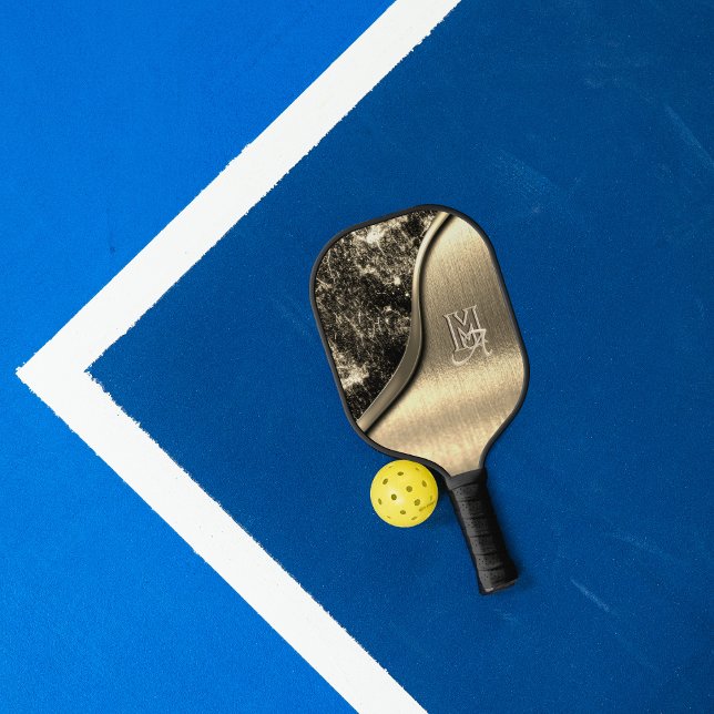 Palas De Pickleball Monogramado de piedra Metalizado y metálica cepill (Subido por el creador)