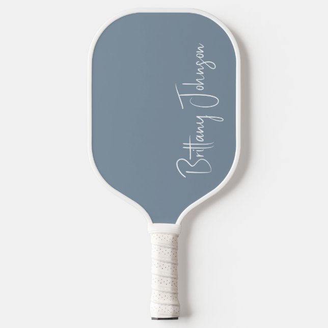 Palas De Pickleball Monogramado Dusty Blue Pickleball Paddle (Anverso)