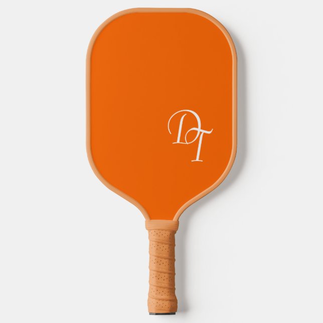 Palas De Pickleball Monogramado - naranja de neón (Anverso)