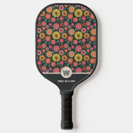 Palas De Pickleball Monogramado negrita Boho Moda Floral Personalizado