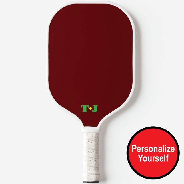 Palas De Pickleball Monogramado personalizado de Borgoña (Subido por el creador)