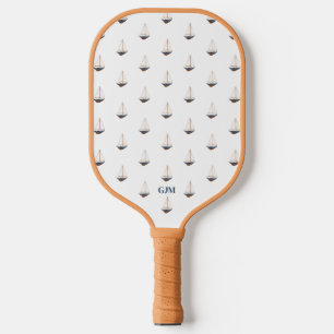 Palas De Pickleball Monogramado Smooth Sailing Nautical Coastrim Prepp