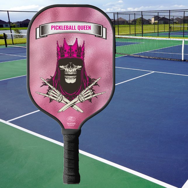Palas De Pickleball Monogramo de la Reina Rosa de las Baloncestas (Subido por el creador)
