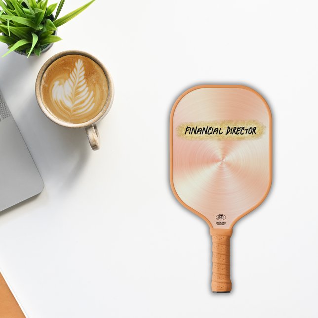 Palas De Pickleball Monogramo Peach y Gold Business | (Subido por el creador)