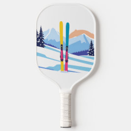 Palas De Pickleball Montaña de esquí de invierno