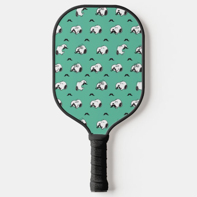 Palas De Pickleball Montañas de Snoopy y Patrón Verde azulado (Anverso)