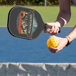 Palas De Pickleball Montañas y senderismo retro vintage