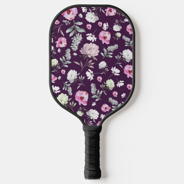 Palas De Pickleball Morado Floral (Anverso)
