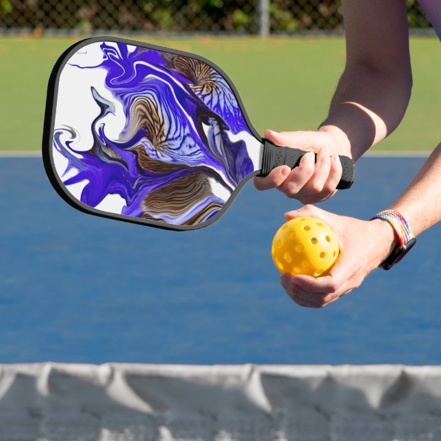 Palas De Pickleball Morado Iris Flower Swirls (in situ)