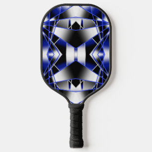 Palas De Pickleball Mosaico de dibujo mecánico de gradiente azul relle