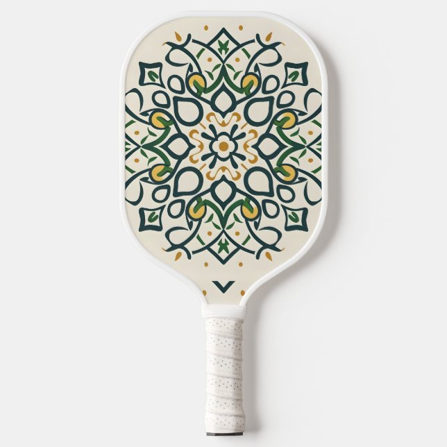 Palas De Pickleball mosaico floral (Anverso)