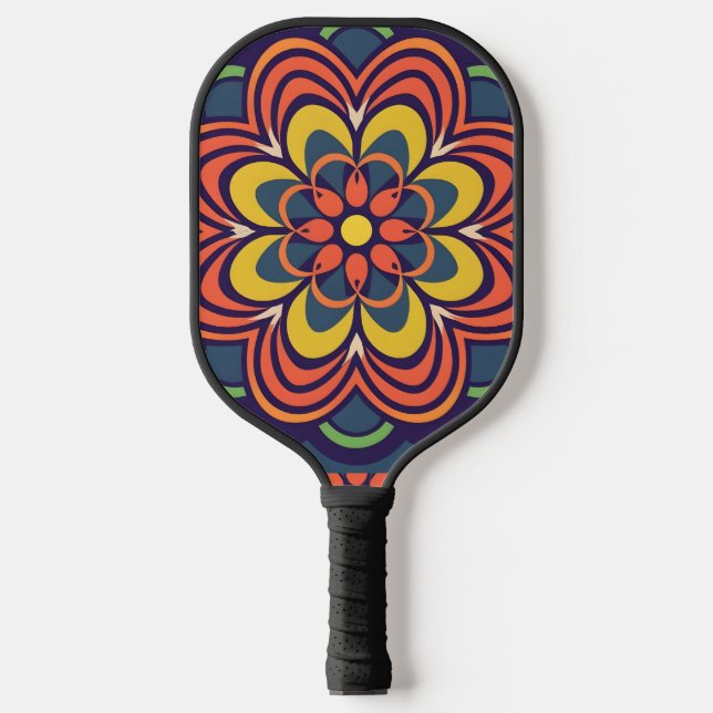 Palas De Pickleball mosaicos de flores (Anverso)