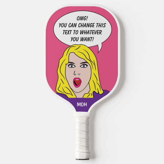 Palas De Pickleball MUJER RETRO CON SU personalizado DE TEXTO (Anverso)