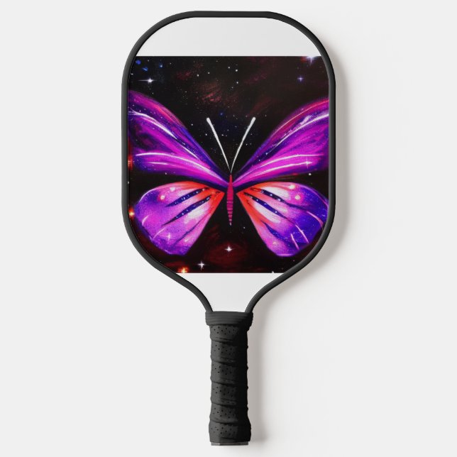 Palas De Pickleball mujeres mariposa celestial Negro y Blanco (Anverso)