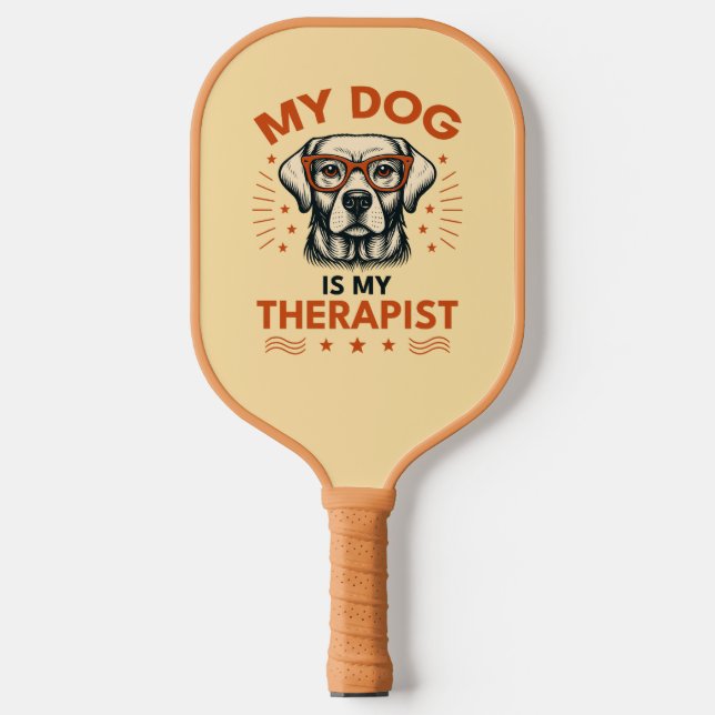 Palas De Pickleball My dog is my therapist (Anverso)
