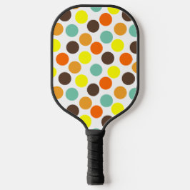 Palas De Pickleball Naranja, amarillo, marrón, puntos azules