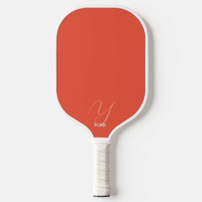 Palas De Pickleball Naranja brillante Monogramado (Anverso)