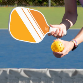 Palas De Pickleball Naranja brillante Tiras de Carreras blanca amarill