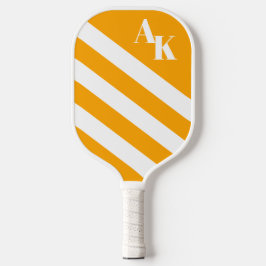 Palas De Pickleball Naranja brillante y monograma franco blanco
