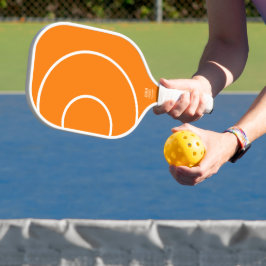 Palas De Pickleball Naranja colorido Púrpura Patrón Concéntrico Dinámi