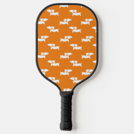 Palas De Pickleball Naranja de baloncesto con amor en Dachshund