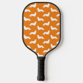 Palas De Pickleball Naranja de baloncesto de pelo largo Dachshund