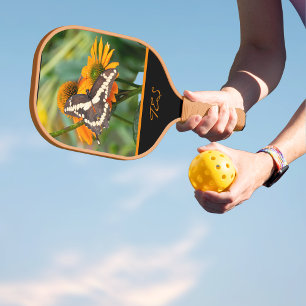 Palas De Pickleball Naranja de mariposa de cola tragada Monograma