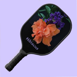 Palas De Pickleball Naranja Fancy Hibiscus Blossom Tropical Botánico