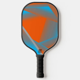 Palas De Pickleball Naranja Gris Azul Ombre Geométrico Resumen Arte