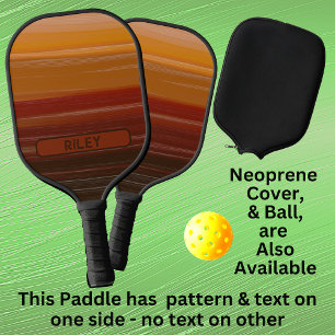 Palas De Pickleball Naranja marrón Tan Banda Añadir nombre monograma