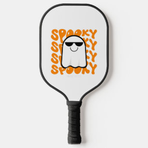 Palas De Pickleball Naranja negro Spooky Halloween